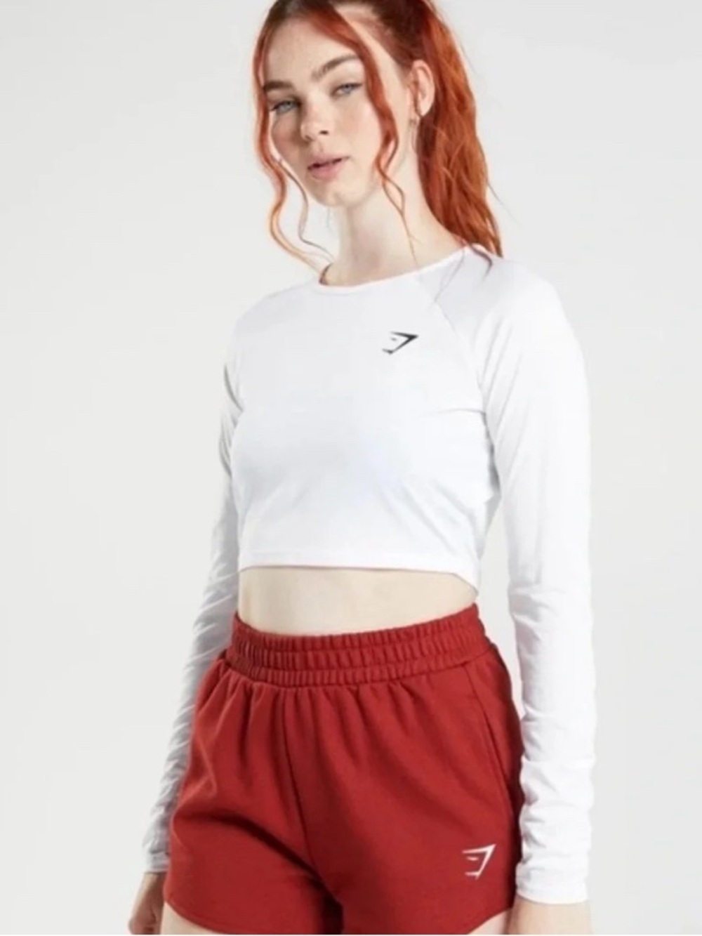 Gymshark Women's Cropped Long-Sleeve Top - Pale Beige